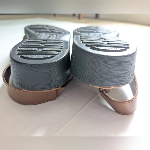 Dr Scholl's Brown Leather Sandals Size 9 - Picture 9 of 12